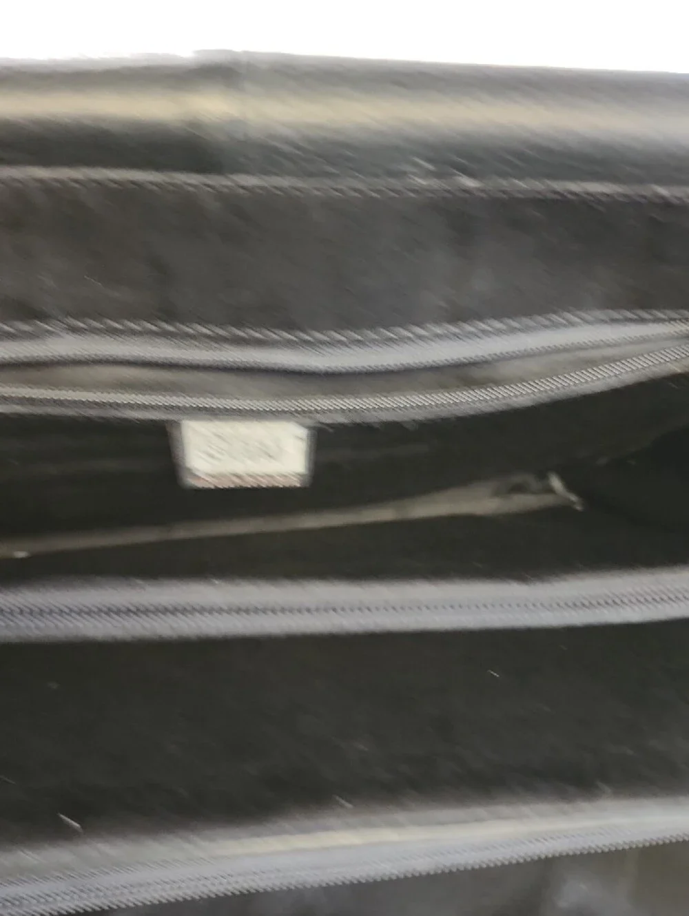Pelle Studio Black Leather Briefcase with Silver Lock
